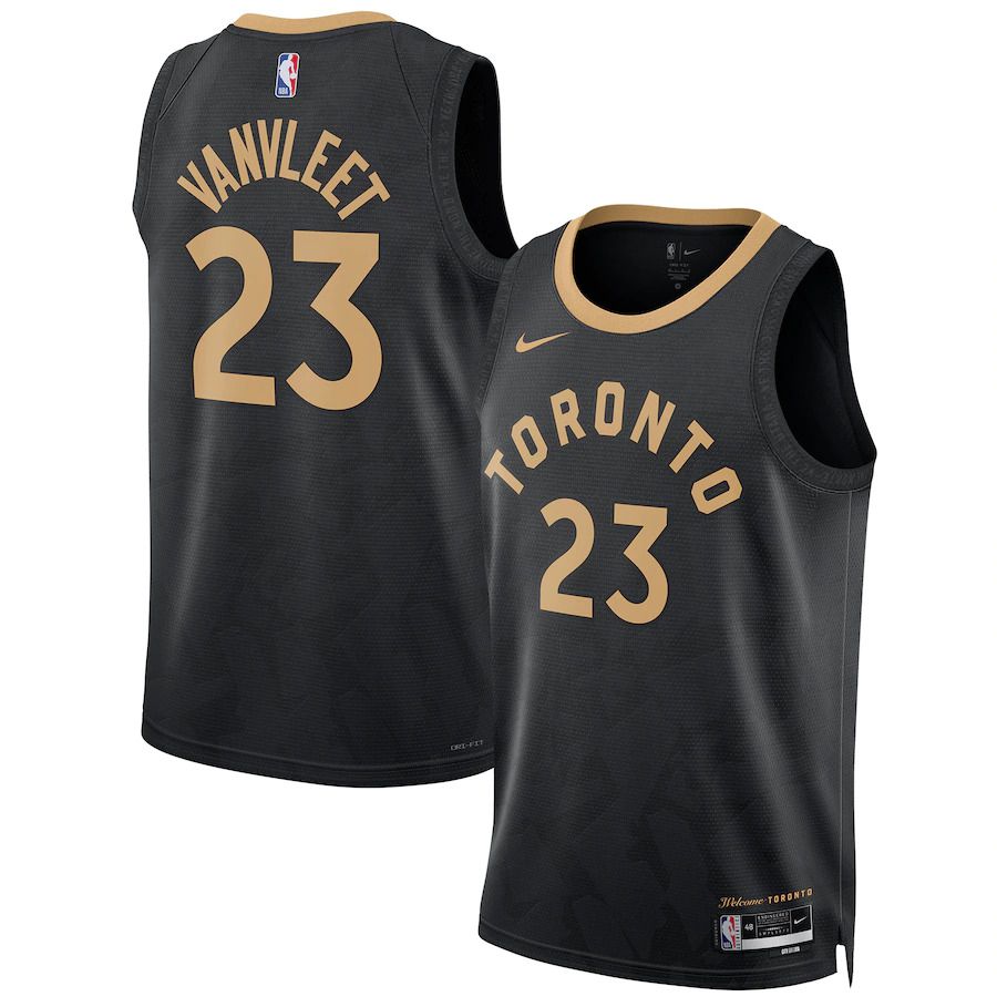 Men Toronto Raptors 23 Fred VanVleet Nike Black City Edition 2022-23 Swingman NBA Jersey